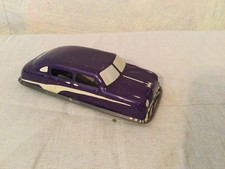 vintage TOY TIN CAR ARGO Blue Sedan CAR With Windows that go up and down