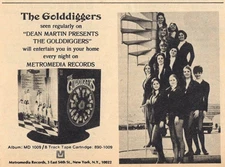 1969 PRINT AD / THE GOLDDIGGERS RECORD ALBUM / MUSIC / DEAN MATIN PRESENTS 5 x 4