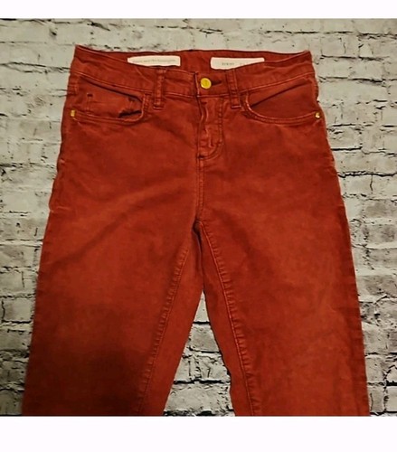 Pantaloni donna Pilcro & the Letterpress taglia 26 ruggine vita alta skinny velluto a coste usati in ottime condizioni - Foto 3 di 7