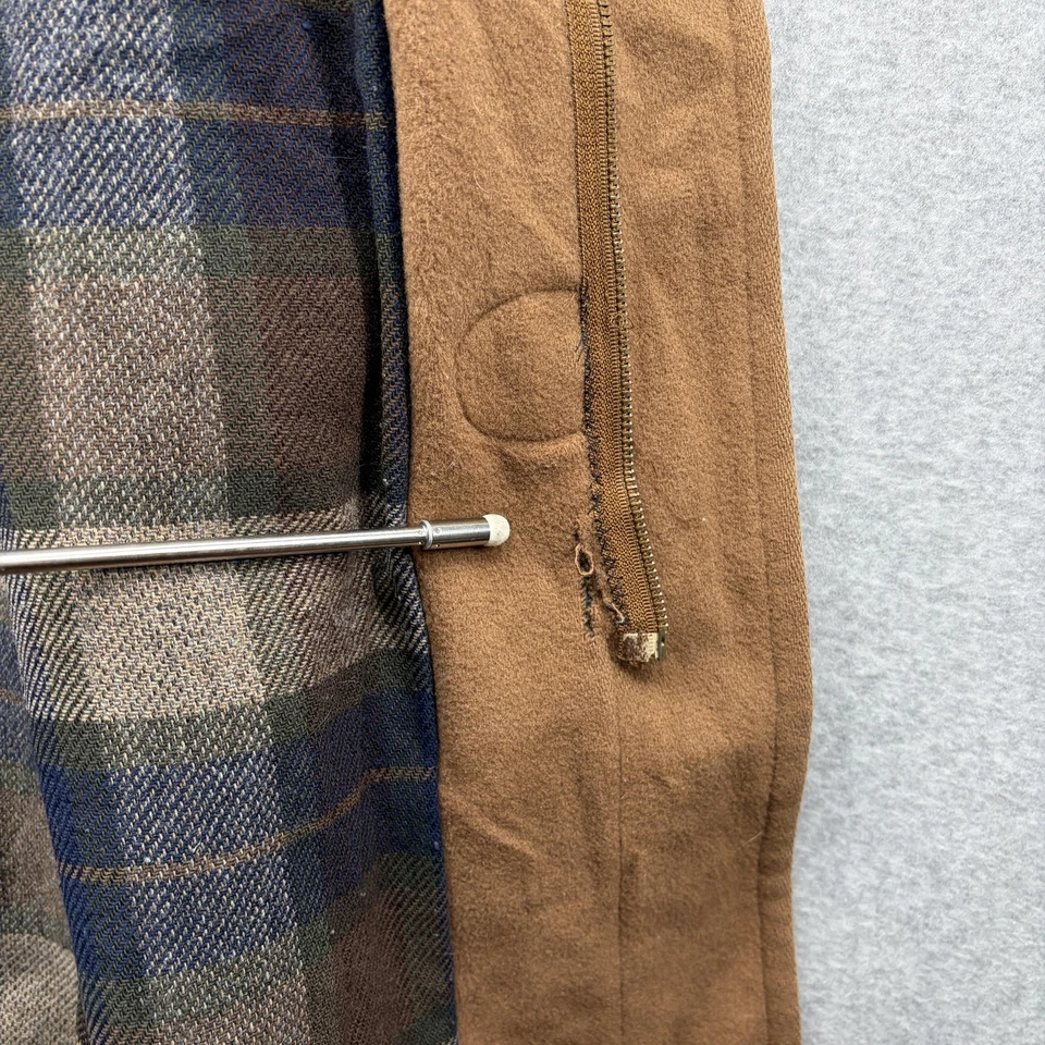 Vintage L.L.Bean Wool Duffle Toggle Hooded Coat Mens Large Brown Made USA C106 - Image 4 of 4