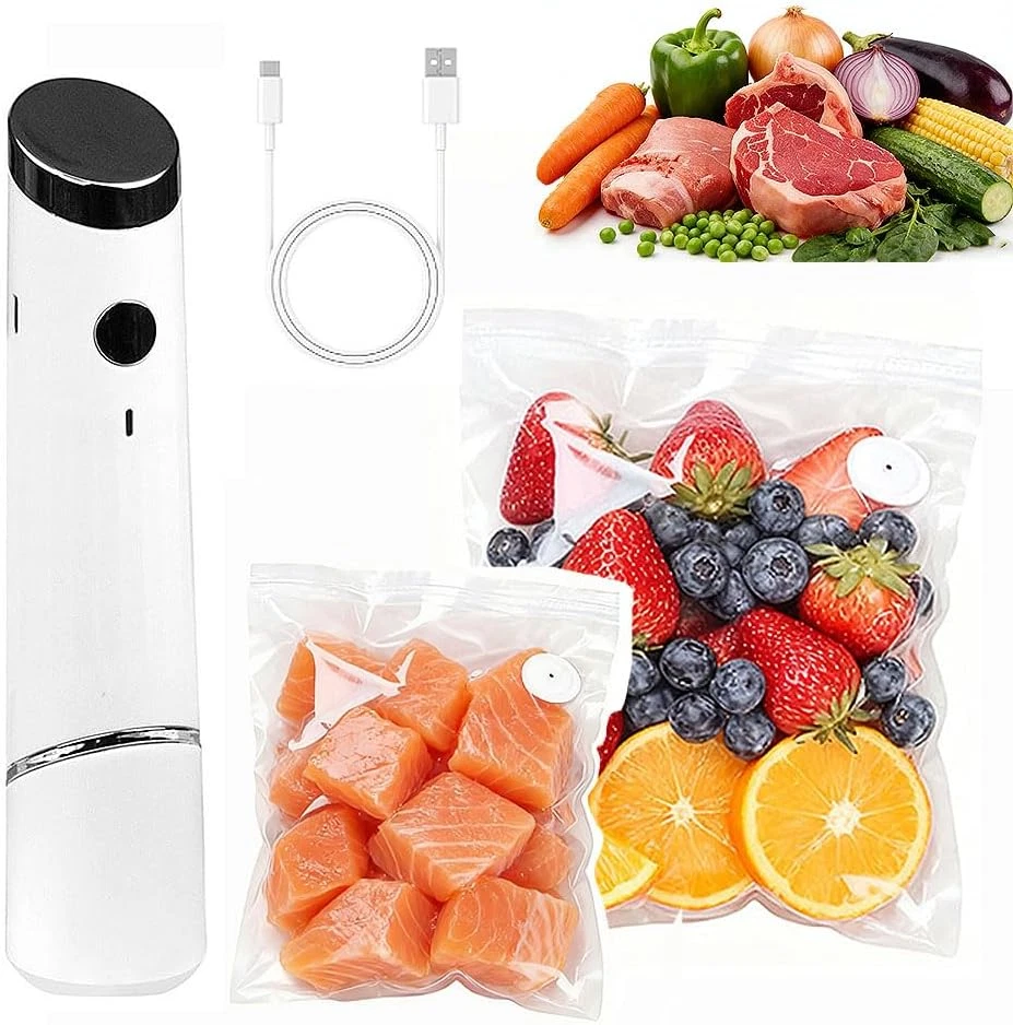 Portable Vacuum Sealer Kit - 30 Reuse Bags | Compact Handheld Food Saver Meat
Opens in a new window 