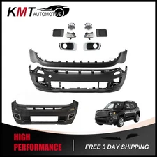 Front Bumper Cover Kit with Fog Lamp & Running Light For 2015-2018 Jeep Renegade
