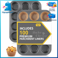 Muffinform 2 StüCk FüR 12 FöRmchen Antihaftbeschichtung Karbonstahl 5 Cm Muffins