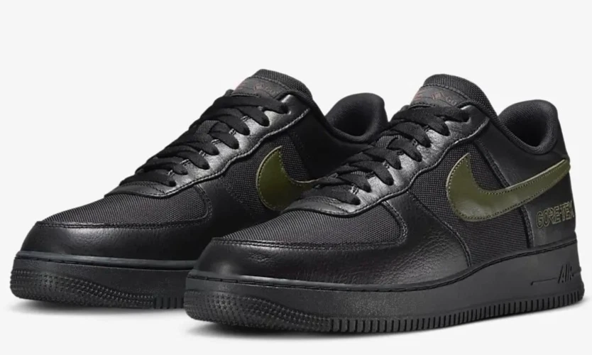 Nike Air Force 1 GORE-TEX Low Black Cargo Khaki | eBay