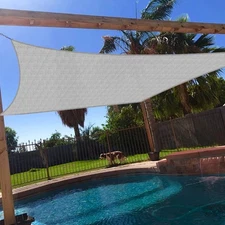 Sun Shade Sail Light Gray Custom Size Rectangle Fabric Awning Cover Pool Canopy