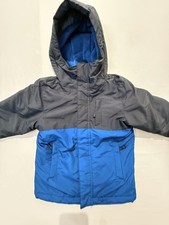 Childrens Place Jacket Boys 4 Blue Gray Hooded Puffer Coat Winter Fleece Lined