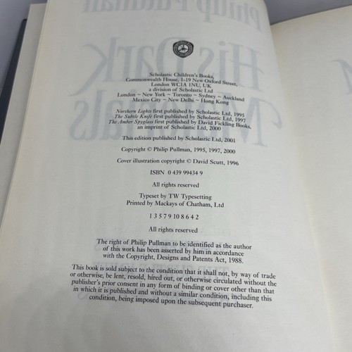 His Dark Materials Trilogy by Philip Pullman 2001 Hardcover Letter Of Acknowledg - Picture 10 of 10