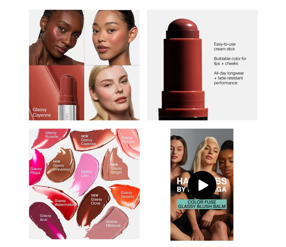 Barra de rubor de labios + mejillas HAUS LABS Color Fuse Longwear - Cayena vítrea Foto 3 de 3