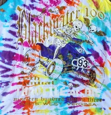 VINTAGE Blackwater 100 Tie Dye Tank Top Shirt - L - ATV Motorcycle WV 90s RARE