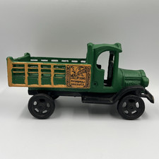 Vintage Cast Iron Toy Truck MALATESTA Sons Moving Storage Green