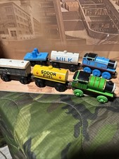 Thomas  Friends Wooden Train Engine Lot And Cars