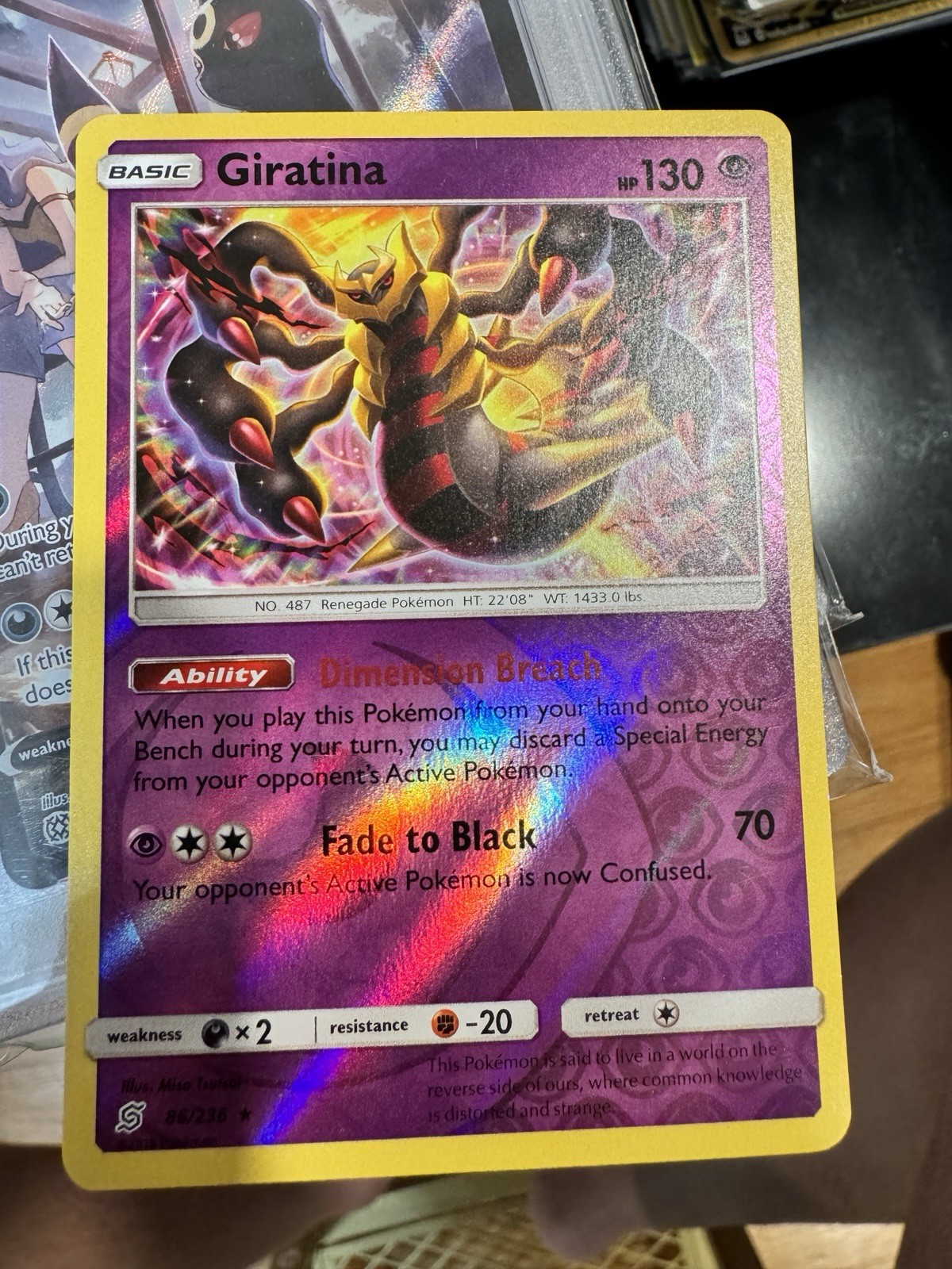 Giratina 86/236 SM Unified Minds Pokemon Holo Rare Combine ship & fast