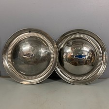 VTG 1950s Camaro Dog Dish Center Cap Hubcap Chevrolet GM 1953? 14" Chrome OEM