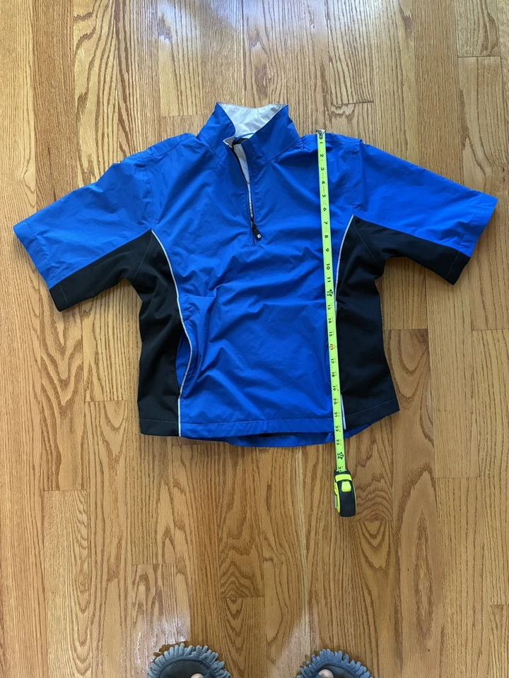 FootJoy Womens Short Sleeve 1/4 Zip Windbreaker Jacket S Dryjoy Rain Resist Golf - Image 2 of 4