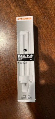 Sylvania DULUX D 26W CFL Light Bulb 2-Pin G24d-3 830 Warm White 21116
