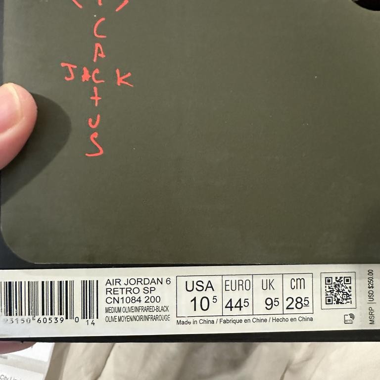 Size 10.5 - Jordan 6 Retro x Travis Scott Mid Olive for sale