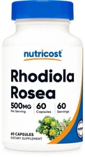 Nutricost Rhodiola Rosea 500mg, 60 Vegetable Capsules - Gluten Free and Non-GMO