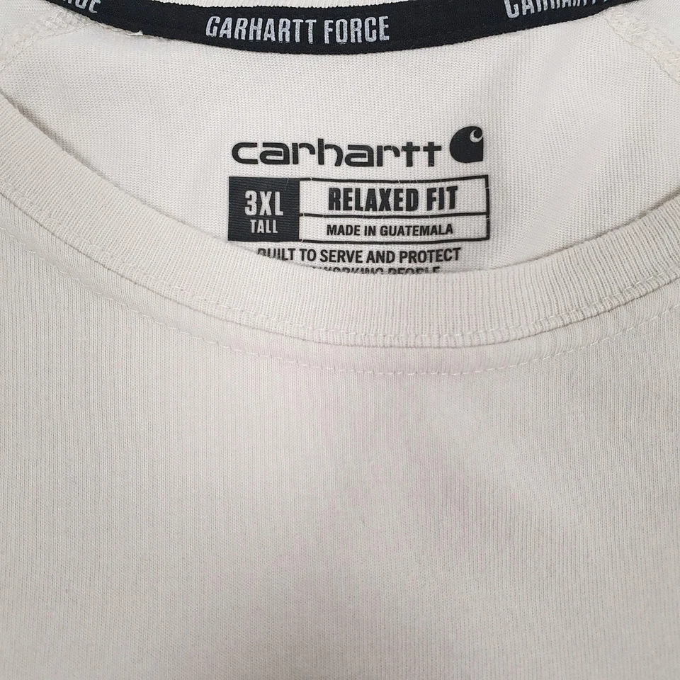 CARHARTT Cream T Shirt Tee Short Sleeve Cotton Blend Mens XXXLT - Image 3 of 4