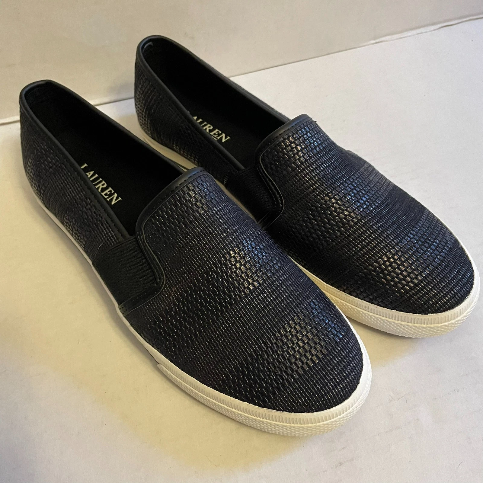 Lauren Ralph Lauren Women's Jinny Slip-On Sneakers Black 8.5 M
