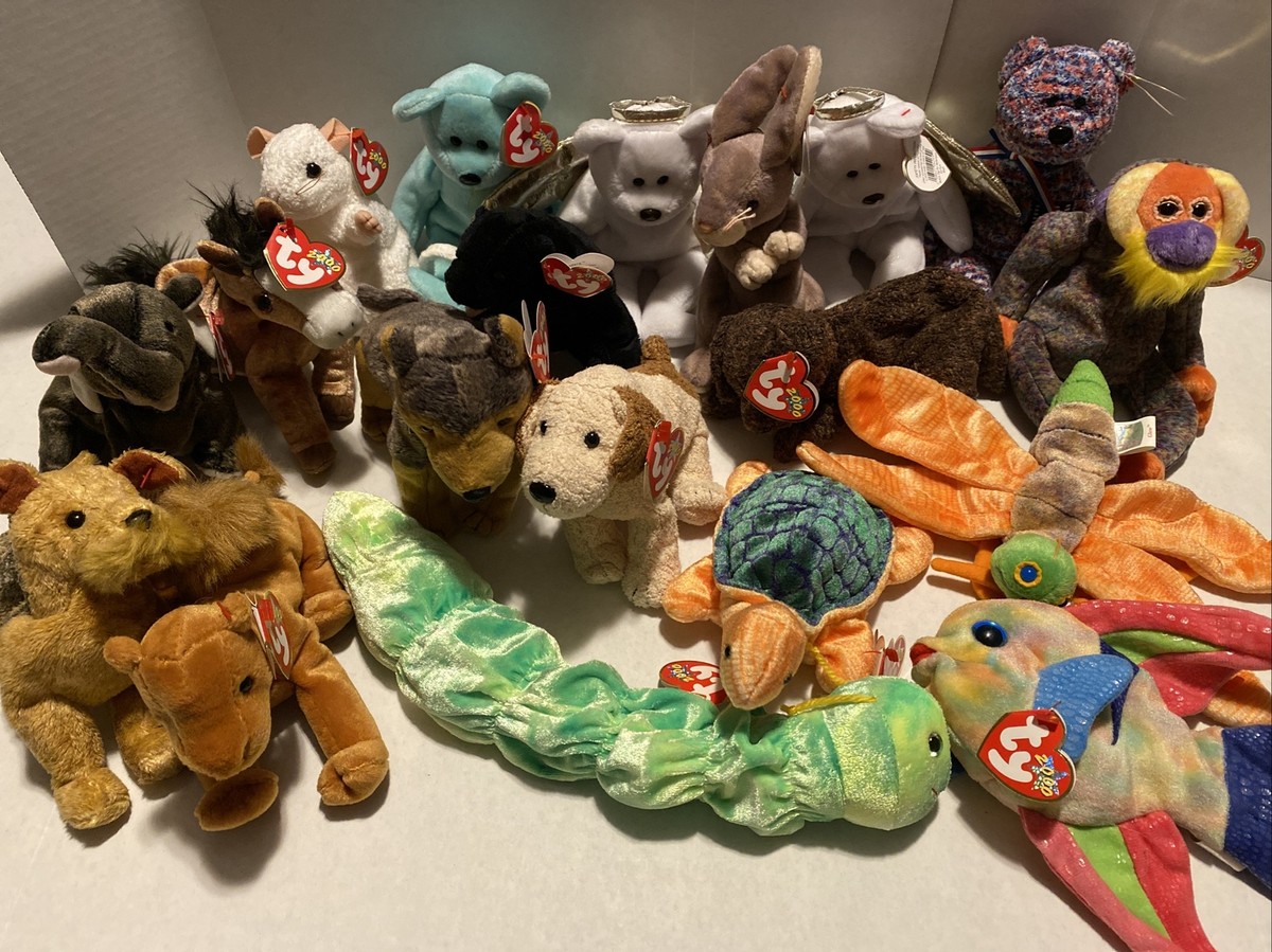 レア！平成レトロ Ty beanie baby 2000年製造 Ty Beanie Babies 2000 Signature Bear With Tag Protector