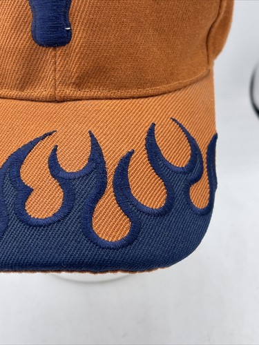 Texas Longhorn Blue Flame Football Hat Cap Orange And Blue - Picture 4 of 21