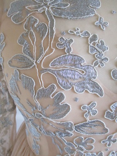 Beautiful Asos Nude, Silver Embroidered Occasion/ Bridesmaid Dress- Size UK10 - Picture 8 of 11