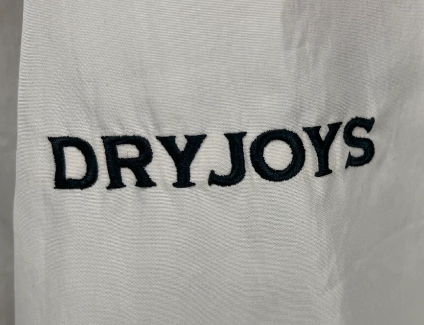 Dryjoys By Footjoy Men's Pullover Wind Jacket XXL Ivory Short Sleeve 1/2 Zip - Image 4 of 4