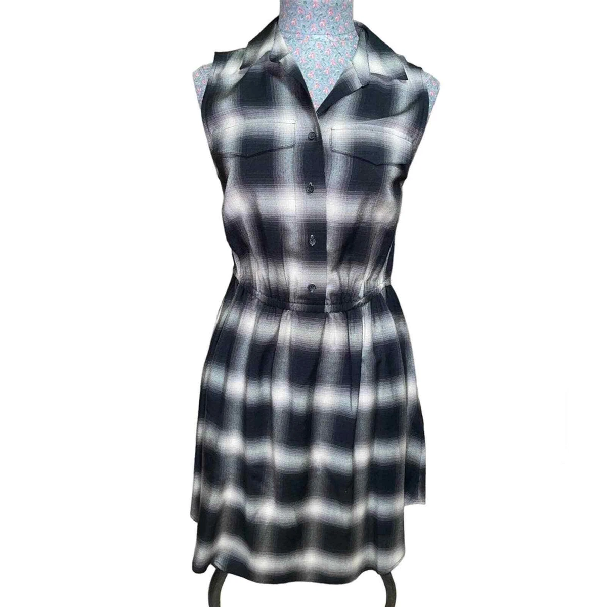 All saints sales check shirt dress