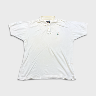 Vintage 90s Chaps Ralph Lauren Polo Shirt Mens Medium White Crest