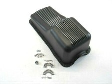 1964-82 Sbf Ford 289 302 Finned Front Sump Finned Oil Pan Black E44005bk