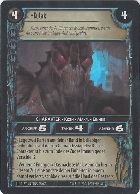 TCG 310   ''Wars'' Incursion Decipher Kulak 1F19 Foil