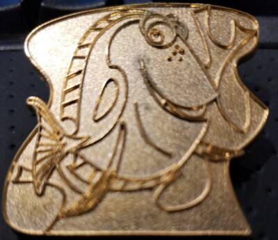 Disney Pin 75709 PT52 Dory Finding Nemo ALL GOLD metal Chaser Mystery Coral Fish