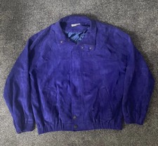 Opening Ceremony Blue Suede Jacket