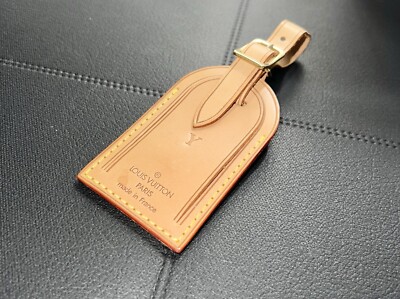 Louis Vuitton ネームタグ ダミエ Louis Vuitton Name Tag w/ Y Stamped Initials Goldtone - Natural