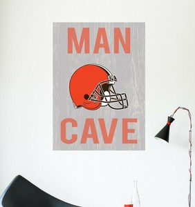 Cleveland Browns Wall Decal Nfl Logo Vinyl Design Man Cave Room
