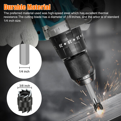 3/8 Double Sided Rotary Spot Tack Weld Cutter Remover Drill Bit