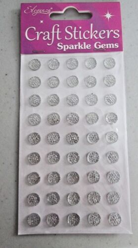 ELEGANZA SELF ADHESIVE GLITTER GEMS CRAFT STICKERS DIAMANTE VARIOUS DESIGNS. - Picture 16 of 60