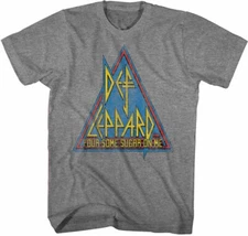 Def Leppard Triangle Logo Pour Some Sugar On Me Men's T Shirt Band Merch