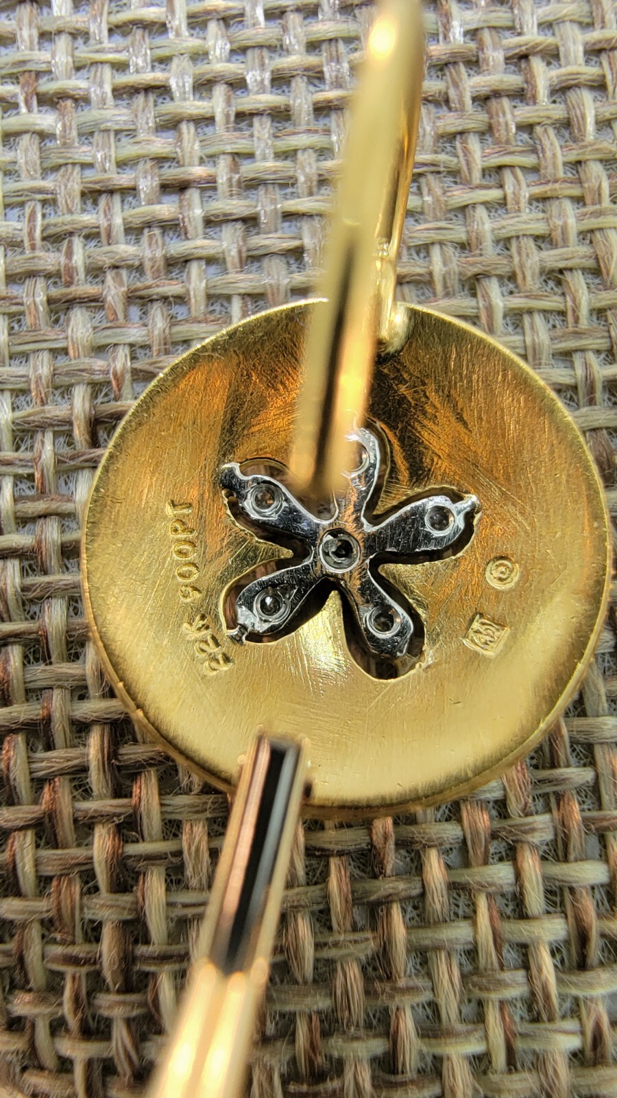 Cathy Waterman 22k Gold  Platinum Diamond Sand Do… - image 8