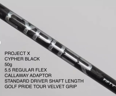 Callaway Cypher Black Driver Schaft 50g 5,5 Regular Flex Schaft (SS11)