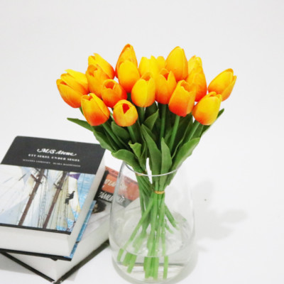 10X Tulip Rose Artificial Flower Latex Real  Wedding Bouquet Home Decor /J