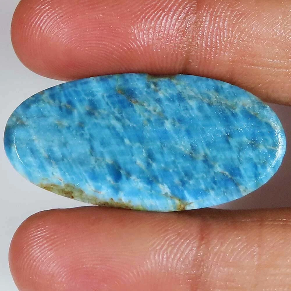 55.90 Cts Natural Blue Apatite Oval Cabochon Apatite Gemstone