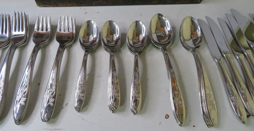 Carl Mertens CMR6 Flatware Set Of 44 Pieces 18/12 Stainless Ronosil Germany NICE - Изображение 3 из 4