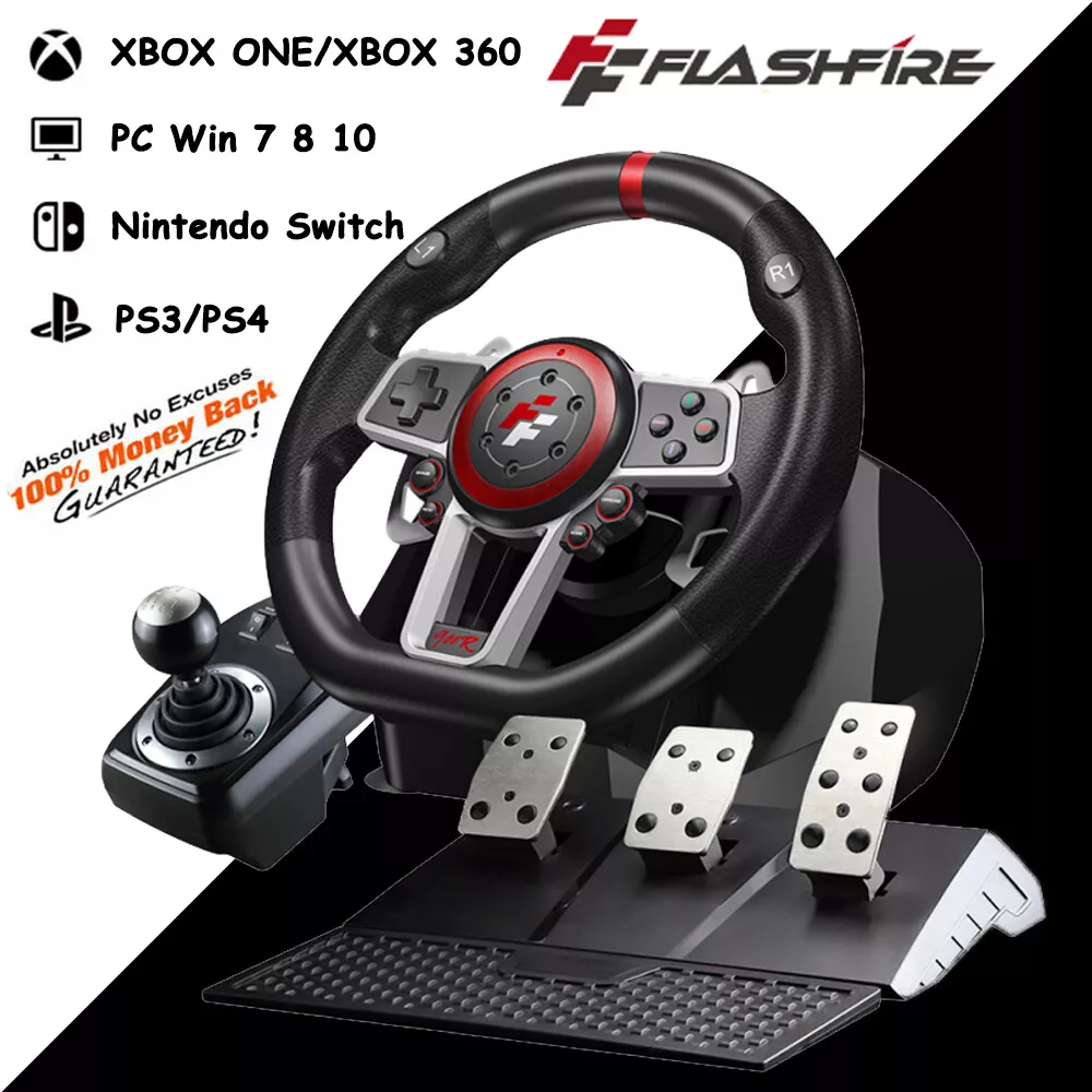 Majestueus Wereldrecord Guinness Book vloeistof Racing Gaming Steering Wheel Set for Xbox One / 360 PC /PS3 PS4 Switch Vibration | eBay Majestueus Wereldrecord Guinness Book vloeistof Racing Gaming Steering Wheel Set for Xbox One / 360 PC /PS3 PS4 Switch Vibration | eBay