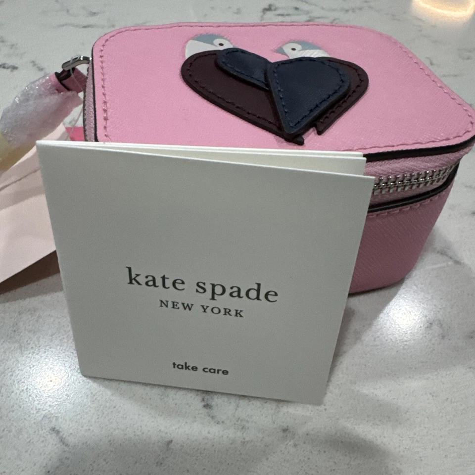 Kate Spade New York Pink Birds Jewelry Case New Rare ! - Image 4 of 4