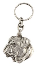 Bullmastiff II - Silver-plated dog pendant, handbag decoration, backpack pendant