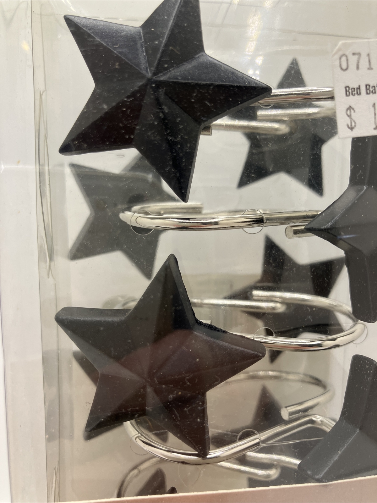 Black Star Shower Curtain Hooks New Donna Sharp eBay