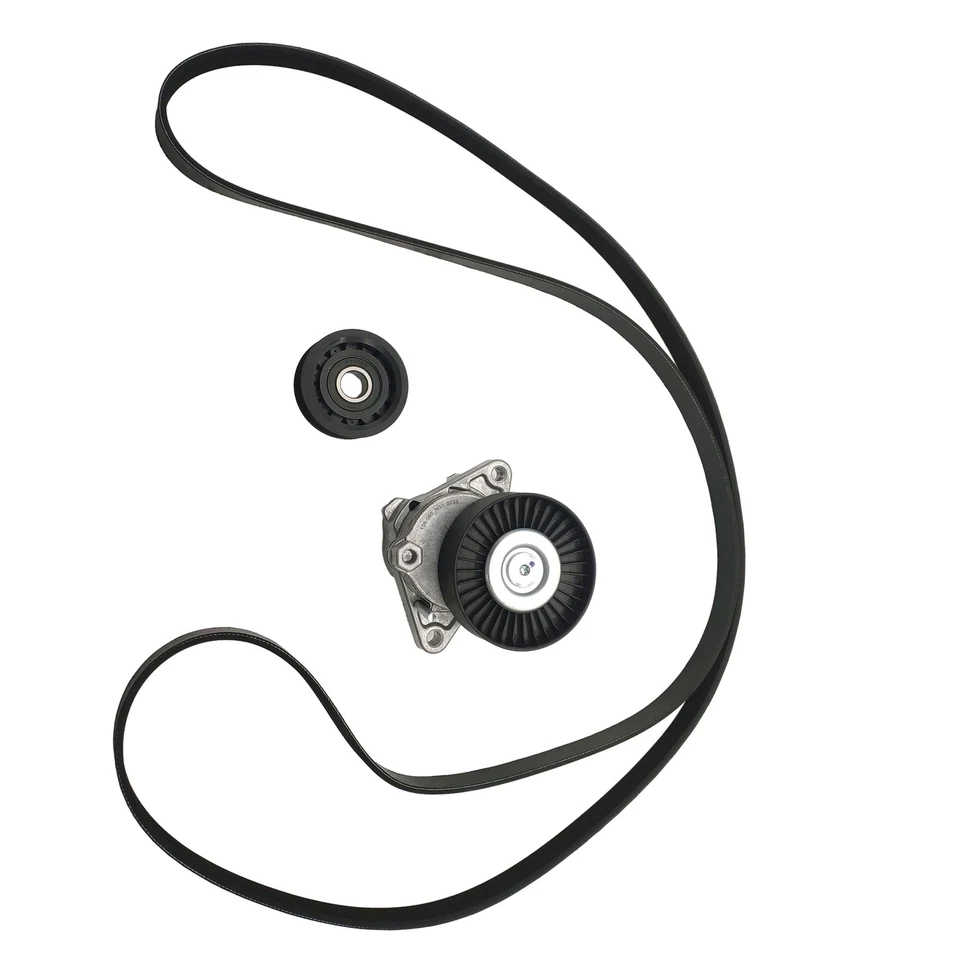 Kit de polea tensora de correa serpentina para Mercedes-Benz CLK320 E320 G55 AMG S500 Foto 2 de 4