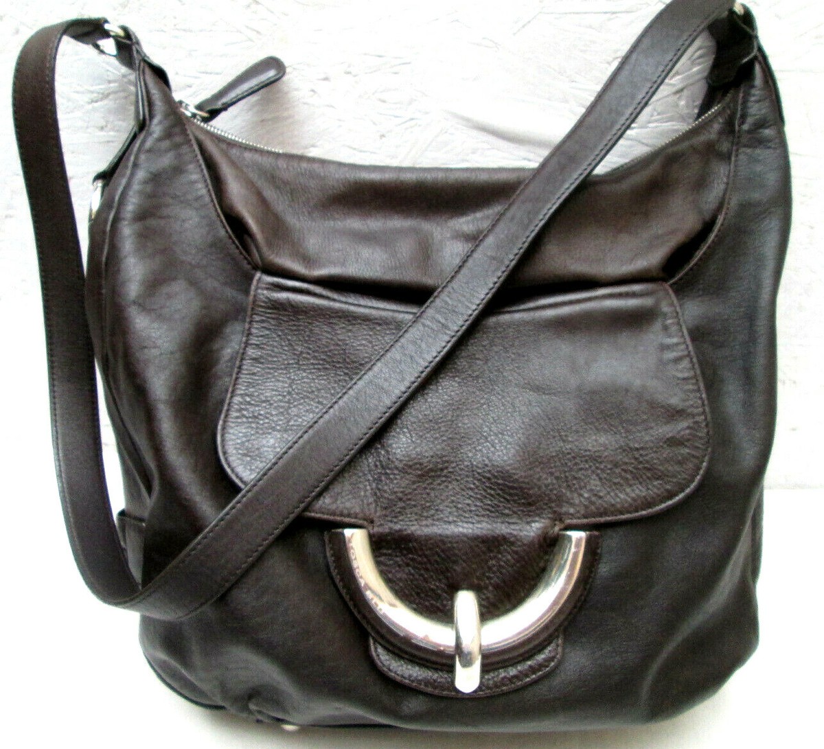 Sac à Main Vintage Tosca Blu En Cuir Authentique - Occasion, Style épaule/bandoulière