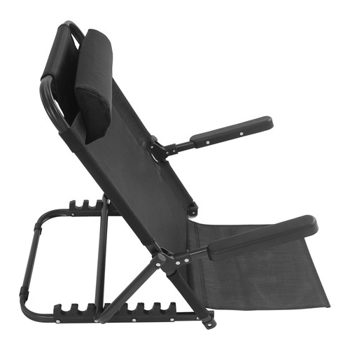 Portable Lifting Bed Backrest, Adjustable Lifting Bed Backrest W/ Armrest, Black - Picture 6 of 12